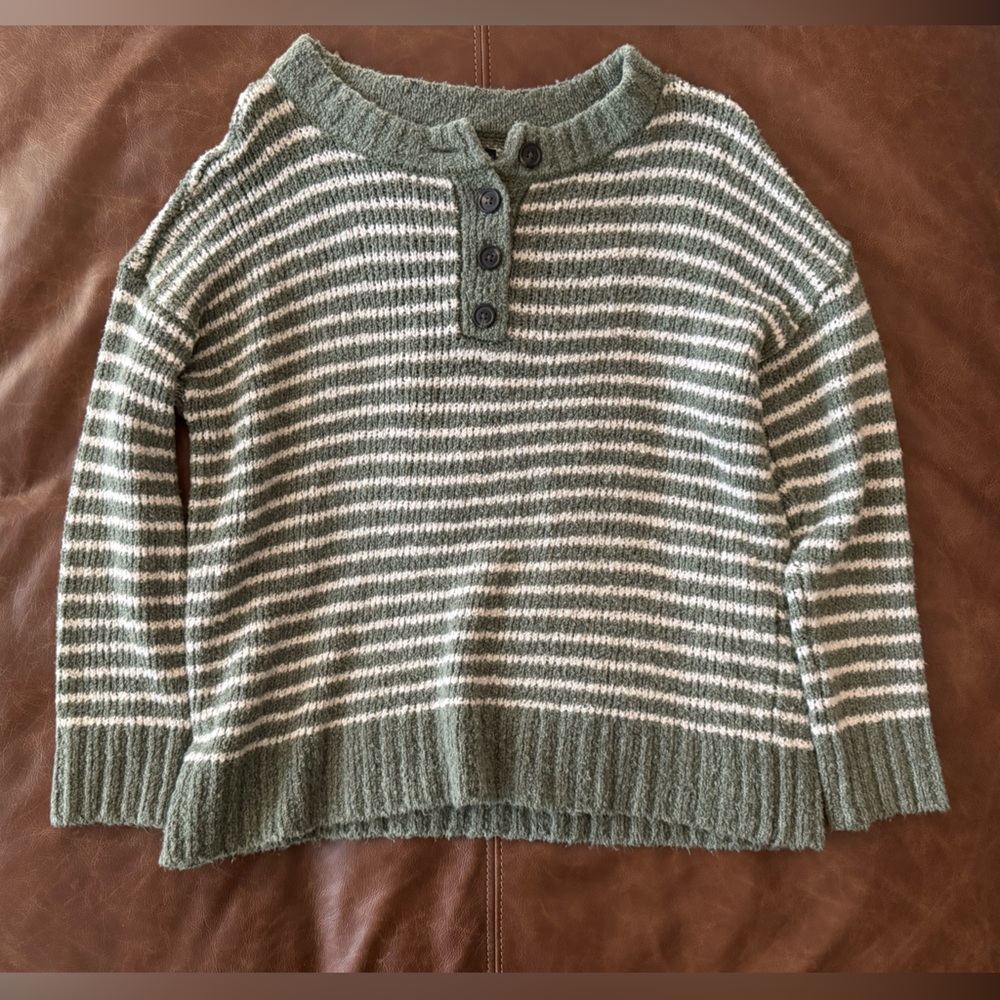 American Eagle Chunky Knit Oversized Striped Sweater